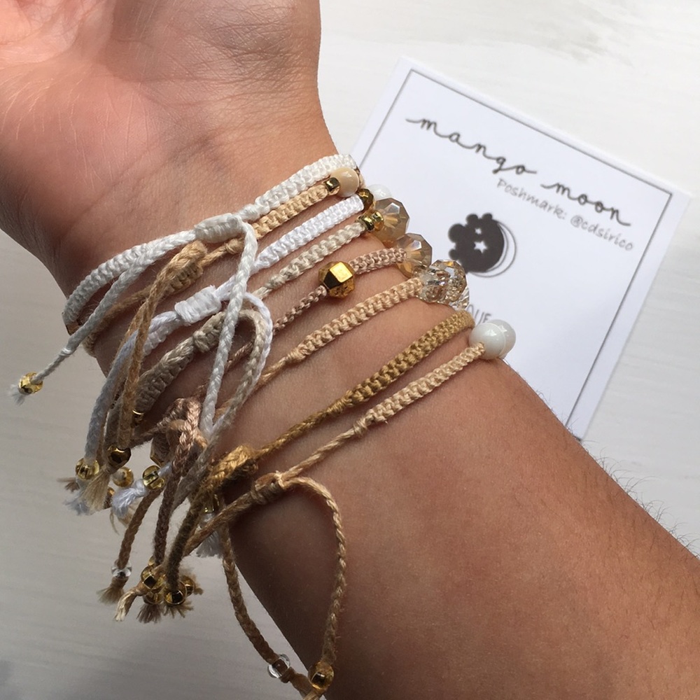 Handmade Beaded Macrame Friendship Bracelet - Picture 3 of 13